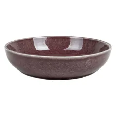 ASSIETTES CREUSES AKALA 630 ML Ø20x4,5 CM BORDEAUX STONEWARE (6 UNITÉ)