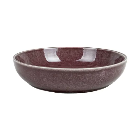 ASSIETTES CREUSES AKALA 630 ML Ø20x4,5 CM BORDEAUX STONEWARE (6 UNITÉ)