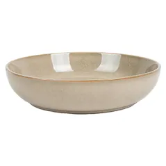 ASSIETTES CREUSES AKALA 630 ML Ø20x4,5 CM BEIGE STONEWARE (6 UNITÉ)