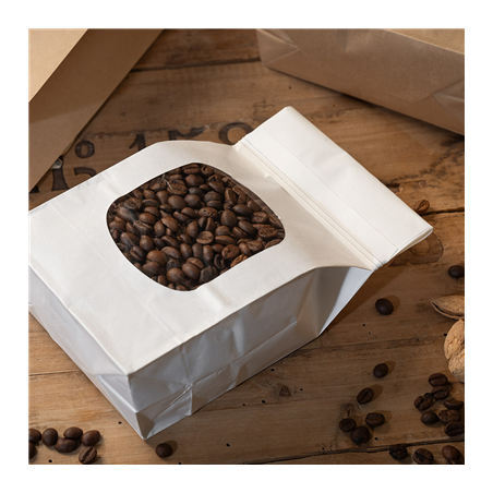 SACS SOS AUTO-FERMETURE AVEC FENÊTRE 1300 GR 60 G/M2 + 25µ OPP 9+6x25 CM BLANC CELLULOSE (500 UNITÉ)