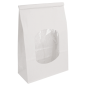 SACS SOS AUTO-FERMETURE AVEC FENÊTRE 2500 GR 60 G/M2 + 25µ OPP 15,5+7x24,2 CM BLANC CELLULOSE (500 UNITÉ)