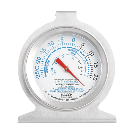 THERMOMÈTRE FRIGO/CONGÉLATEUR -29º À 20ºC  6,2x7,3x4 CM ARGENTE INOX (1 UNITÉ)
