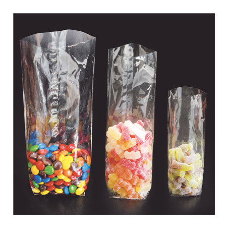 SACHETS NEUTRES  32,5 G/M2 23µ 8+4x23 CM TRANSPARENT CELOFAN (1000 UNITÉ)