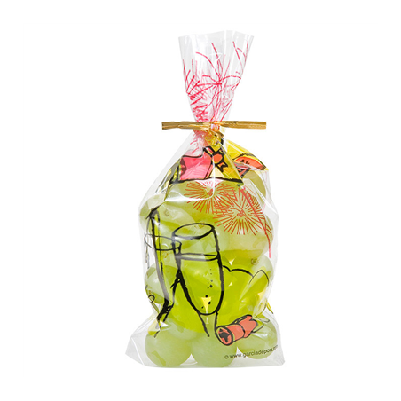 SACHETS RAISINS BONHEUR  150 G/M2 40µ 8,7x16,5 CM TRANSPARENT PP (100 UNITÉ)