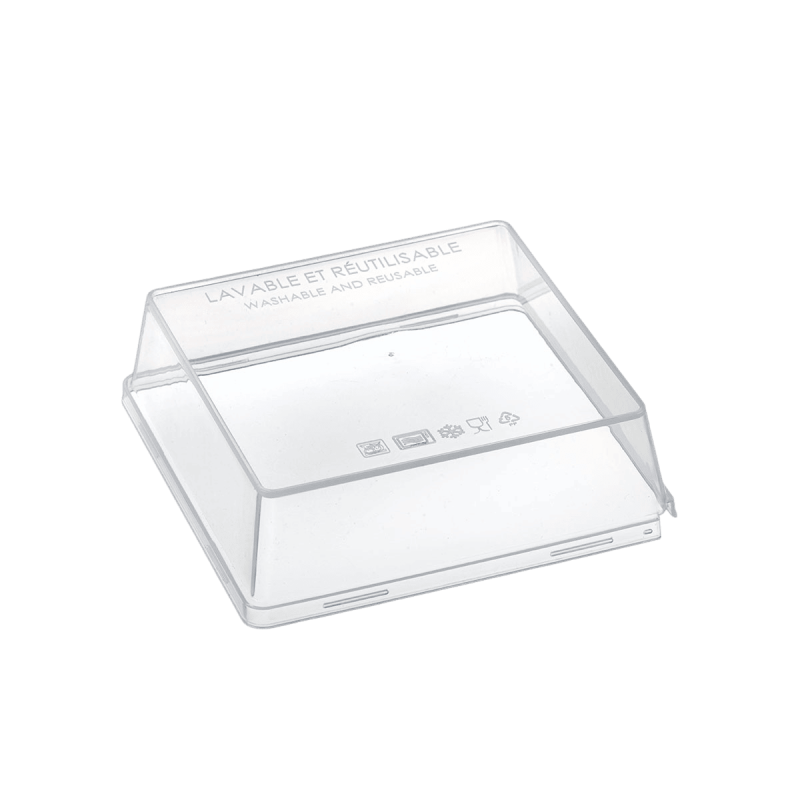 Couvercle PP pour assiette Quartz PP 130x130 mm
