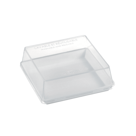 Couvercle PP pour assiette Quartz PP 130x130 mm