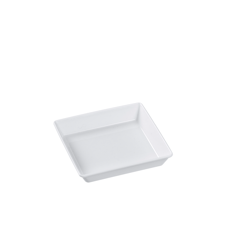 Assiette Quartz PP blanc 90x90 mm