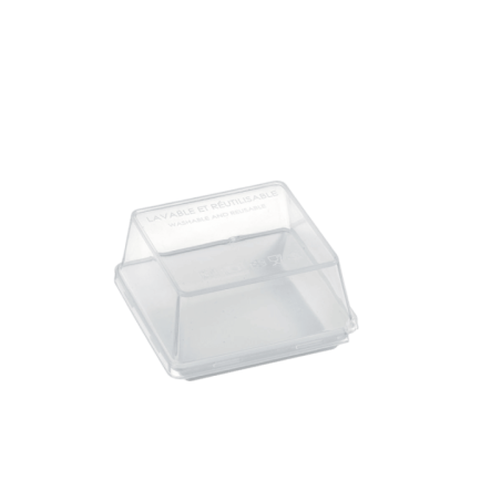 Assiette Quartz PP blanc 90x90 mm