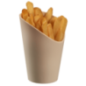 Barquette frites LOOP PP beige clair H120 Ø82 mm Barquette frites LOOP PP beige clair H120 Ø82 mm