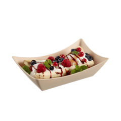 Barquette Snacking LOOP PP beige clair 500 ml