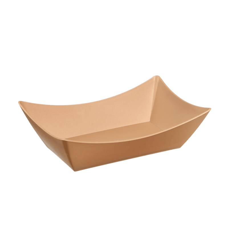 Barquette Snacking LOOP PP beige foncé 700 ml