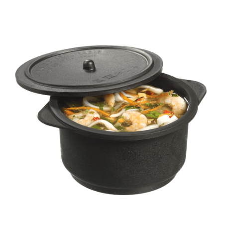 Cocotte LOOP avec couvercle PP noire 350 ml