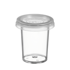 Couvercle PP pour pot Authentik en SAN 140 ml