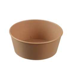 Saladier LOOP avec couvercle PP beige foncé 750 ml