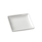 Assiette Fluid' céramique blanche 110x110x14 mm