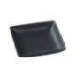 Assiette Fluid' creuse céramique noire 128x118x25 mm