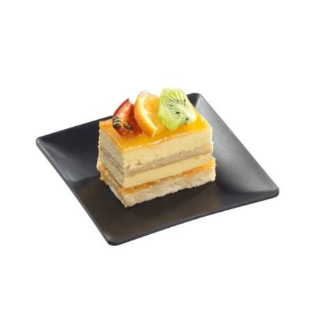 Assiette Fluid' PP noir 110 x110 mm