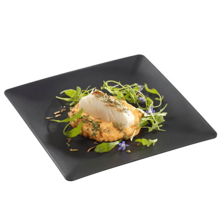 Assiette Fluid' PP noir 250 x250 mm