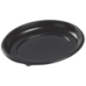 Assiette Galaxie ovale pulpe de canne avec lamination noire 220x160x22 mm