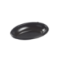 Assiette Galaxie ovale pulpe de canne avec lamination noire 131x86x22 mm