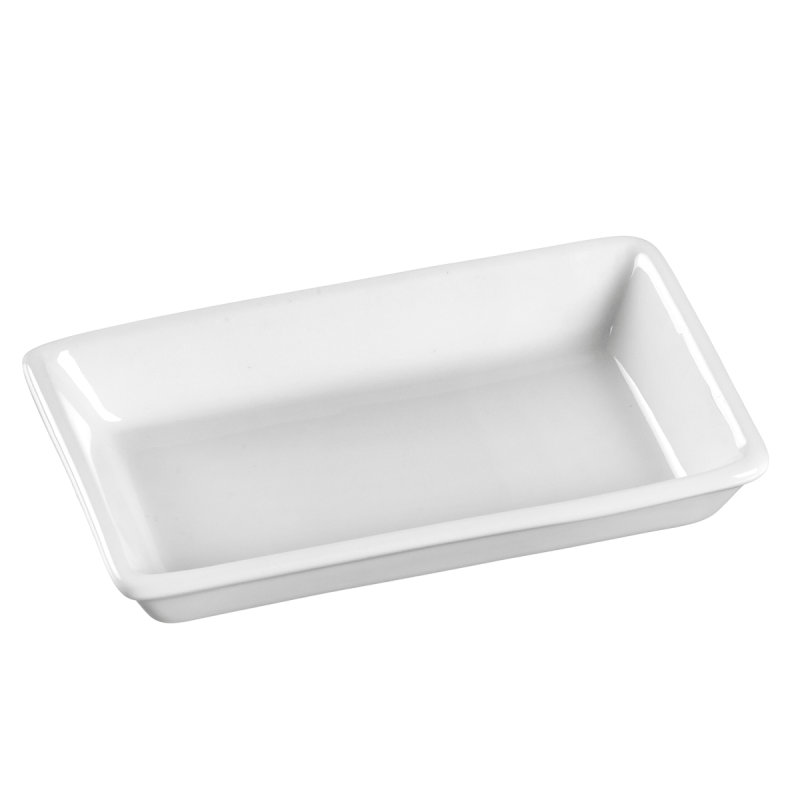 Assiette Quartz céramique blanche 100x60x16 mm
