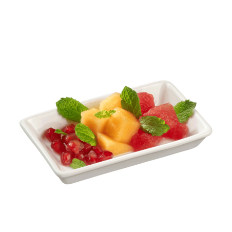 Assiette Quartz céramique blanche 100x60x16 mm