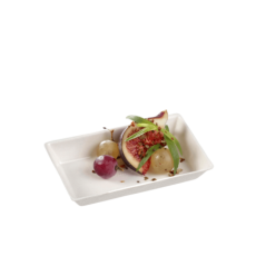 Assiette Quartz pulpe de canne 100x60 mm