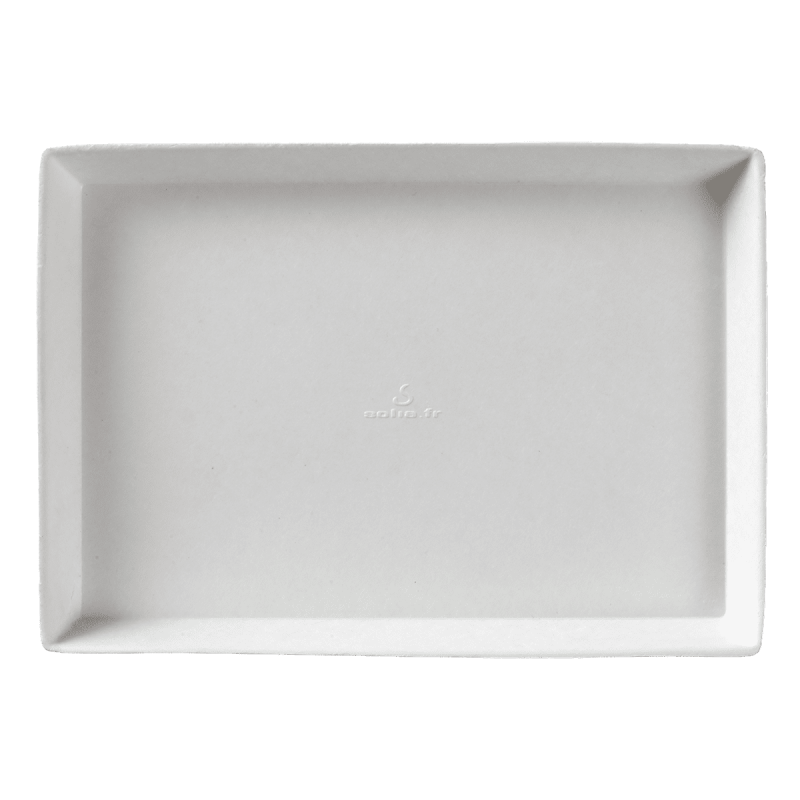 Assiette Quartz pulpe de canne 185x130 mm Assiette Quartz pulpe de canne 185x130 mm