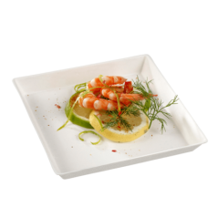 Assiette Quartz pulpe de canne avec lamination 130x130 mm