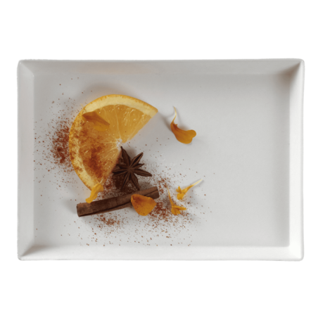 Assiette Quartz pulpe de canne avec lamination 185x130 mm