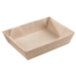 Barquette bois rectangle + papier cuisson 815 ml
