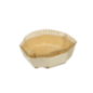 Barquette bois ronde + papier cuisson Ø110 H35 mm