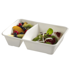 Barquette Quantum 2 compartiments avec lamination 900 + 450 ml