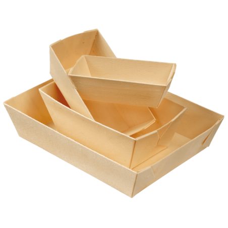 Barquette rectangle + papier cuisson 375 ml