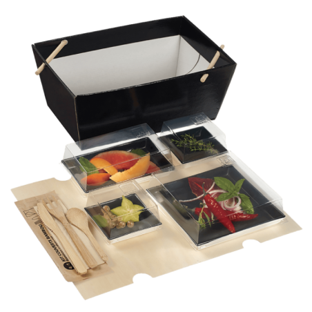 Base Bourriche noire 300x200x125 mm