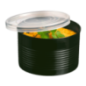 Boite de conserve noire PP 450 ml avec couvercle