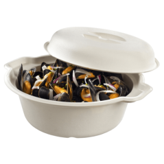 Cocotte pulpe de canne avec lamination + couvercle 1700 ml