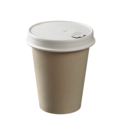 Couvercle carton blanc avec buvant pour gobelets Ø 90 mm / 400 et 490 ml