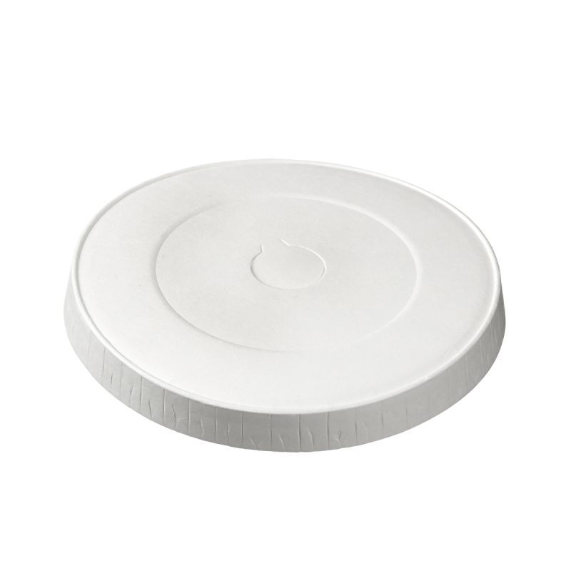 Couvercle carton blanc pour gobelets Ø80 mm / 280 ml Couvercle carton blanc pour gobelets Ø80 mm / 280 ml