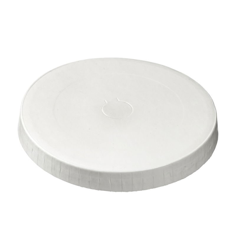 Couvercle carton blanc pour gobelets Ø 90 mm / 400 et 490 ml