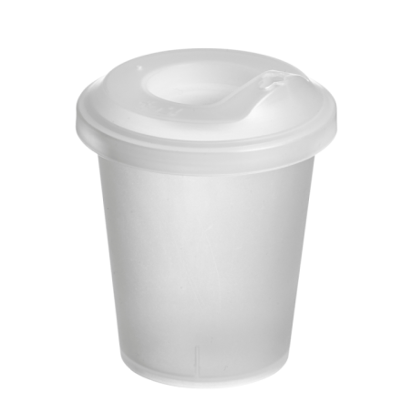 Couvercle PP givré avec buvant pour gobelets 600 ml