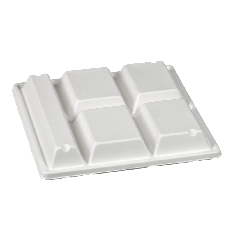 Couvercle pulpe de canne pour Plateau Five 5 compartiments