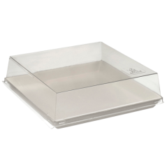 Couvercle Quartz RPET pour assiettes Quartz 160x160 mm