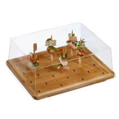 Couvercle transparent pour planche bambou stratifié