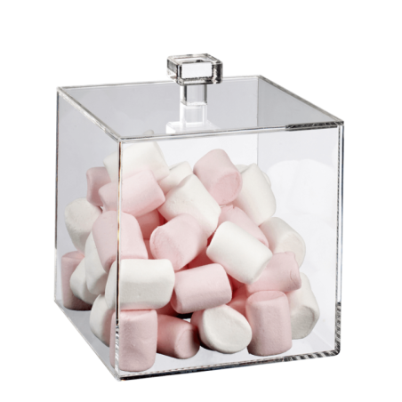 Cube PMMA 150x150 mm avec couvercle