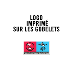 Gobelet Break carton noir et blanc 280 ml