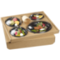 Kit plateau-repas Ecokraft vaisselle Galaxie noire + couvercle
