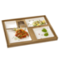 Kit plateau-repas Ecokraft vaisselle Quartz blanche + couvercle