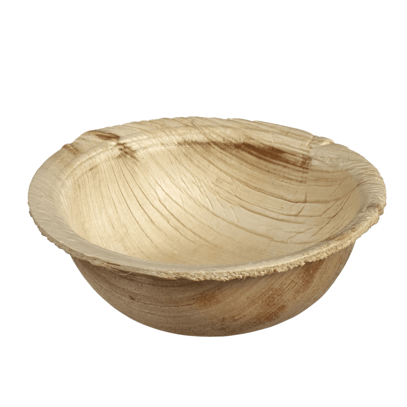 Mini bol Areca feuille de palmier H21 Ø64 mm Mini bol Areca feuille de palmier H21 Ø64 mm