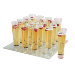 Plateau Odyssée transparent 16 flûtes 295x295 mm